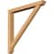 Ekena Millwork Traditional Slat Smooth Bracket w/ Offset Brace, Western Red Cedar, 5 1/2"W x 46"D x 46"H BKT0604X46X46TRA06SWR - alternate 1